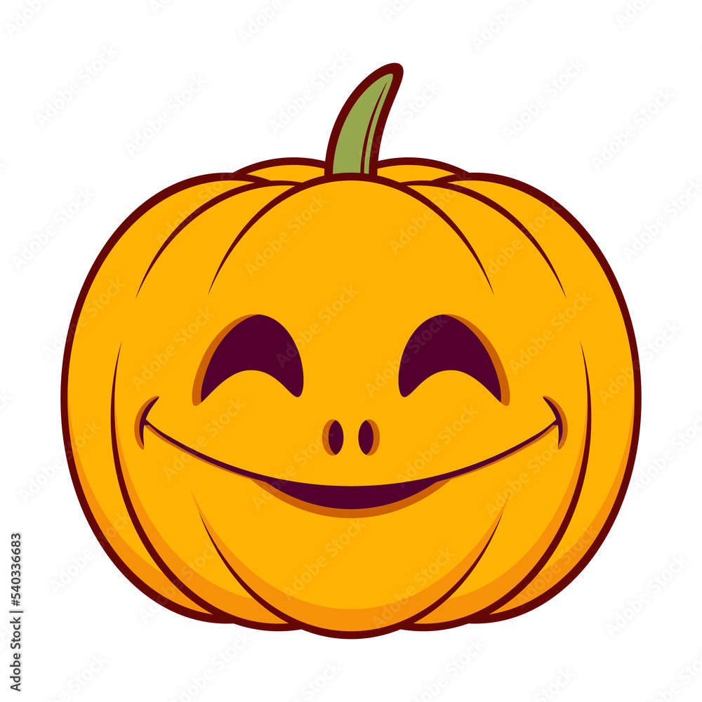 scared pumpkin cartoon cute for Halloween scared pumpkin cartoon cute for Halloween