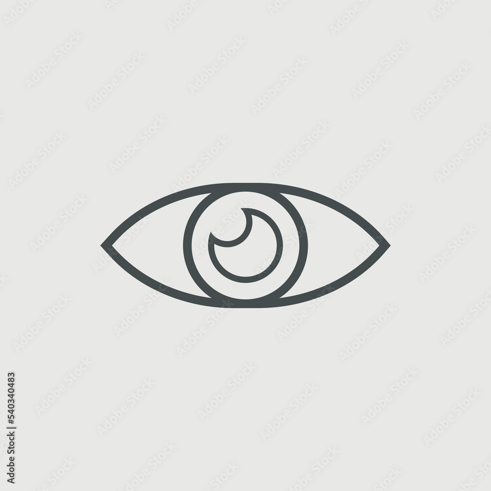 Open eye vector icon illustration sign Open eye vector icon illustration sign