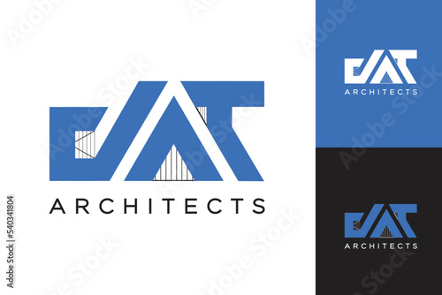 Dat architect logo design concept