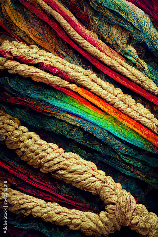 multicoloured threads
