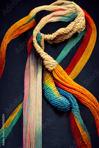 multicoloured threads photo