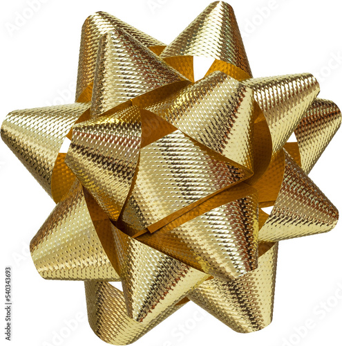 Christmas gold bow photo