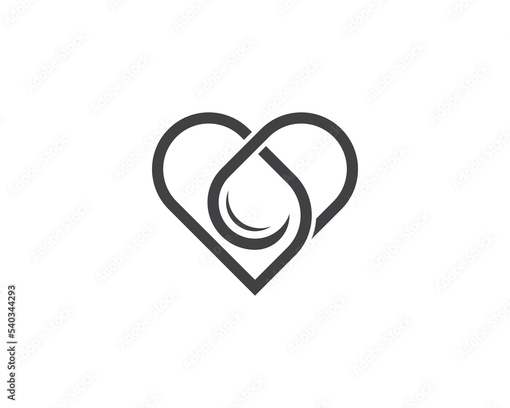 Heart with Water Drop Logo Concept icon sign symbol Element Design. Ecology, health Care, Droplet, Love Logotype. Vector illustration template Heart with Water Drop Logo Concept icon sign symbol Element Design. Ecology, health Care, Droplet, Love Logotype. Vector illustration template