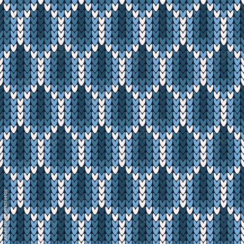 Abstract minimalistic blue sweater pattern.