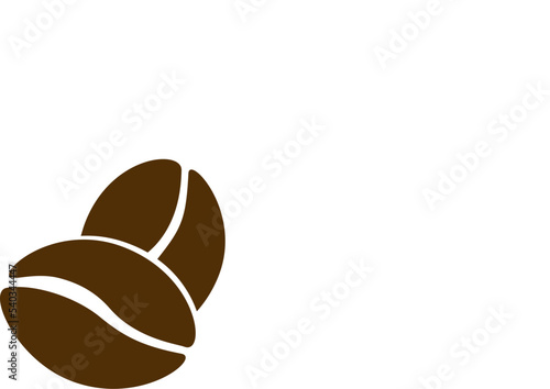SINGLE SILHOUETTE COFFEE BEANS ICON