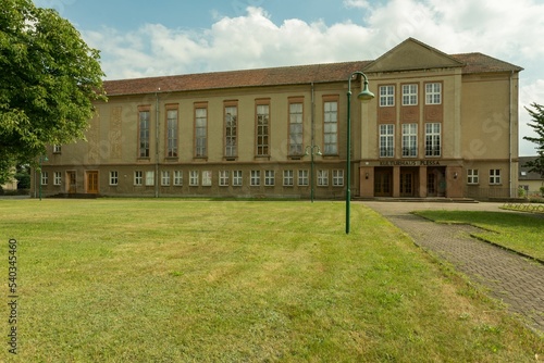 Kulturhaus in Plessa im Brandenburgischen Landkreis Elbe-Elster