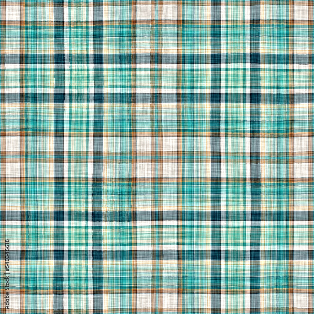 Teal rustic coastal beach house check fabric tile. Seamless sailor flannel textile gingham repeat swatch. Teal rustic coastal beach house check fabric tile. Seamless sailor flannel textile gingham repeat swatch.