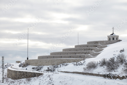 Military Memorial of Monte Grappa in the snow © Nick
