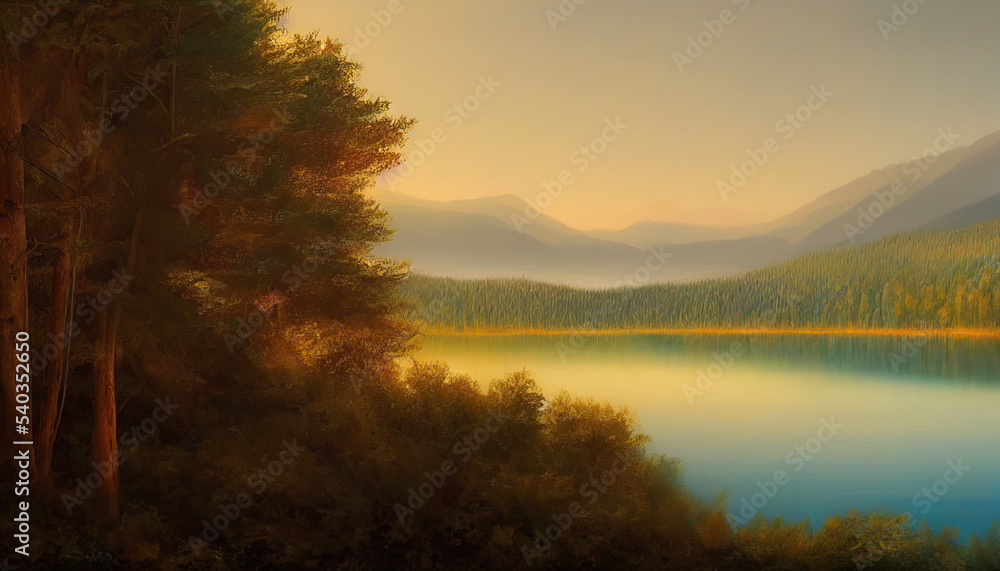 Fototapeta premium Landscape generated by AI