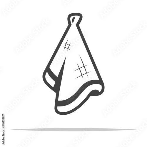 Kitchen dish towel icon transparent vector isolated