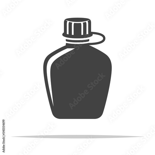 Canteen water bottle icon transparent vector isolated