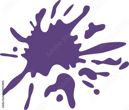 Purple Ink Splash Element (7)