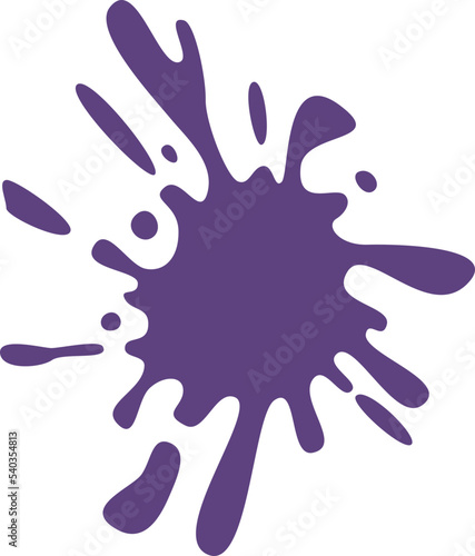 Purple Ink Splash Element  10 