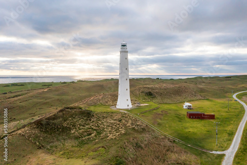 Drone aerial photograph of Cape Wickham Lighthouse