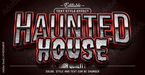 Editable text style effect - Haunted House text style theme.
