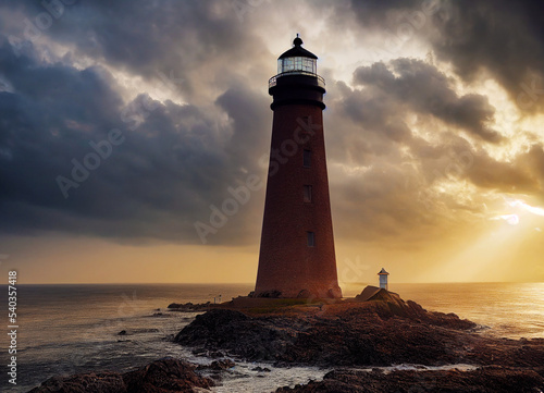 Lighthouse at sunset