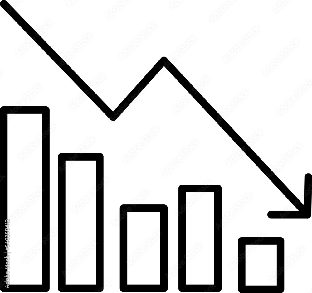 Growing graph Icon vector illustration on white background Growing graph Icon vector illustration on white background