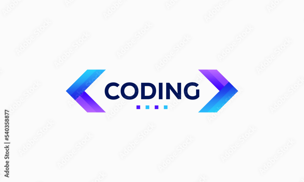 Colorful Coding logo designs template, Modern code logo for programmer ...