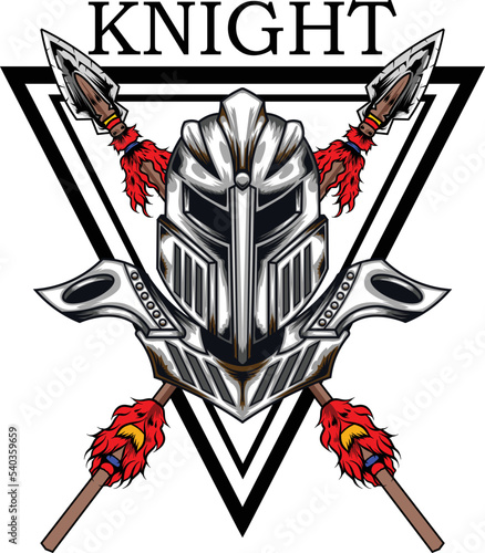 vector illustration of knight warrior