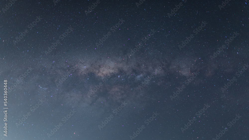 Beautiful view of milky way galaxy on the night sky.