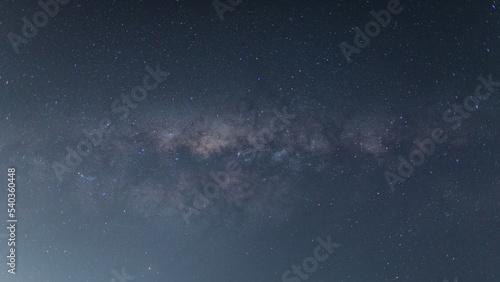 Beautiful view of milky way galaxy on the night sky.