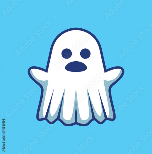 Vector illustration of cute ghost