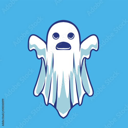 Vector illustration of cute ghost