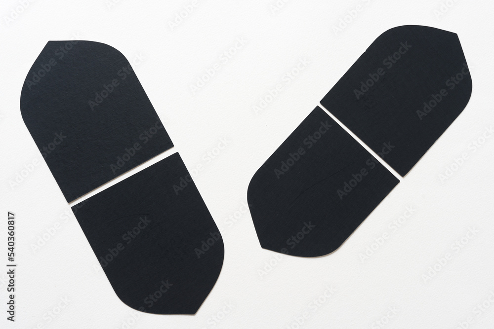 shields as banner shapes on blank paper shields as banner shapes on blank paper