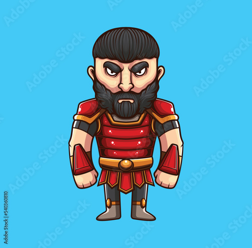 vector illustration of gladiator mascot