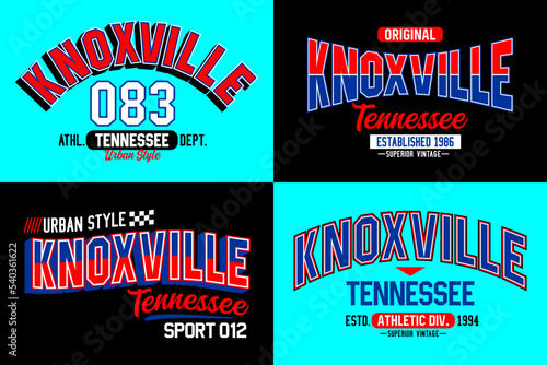Knoxville Tennessee set vintage college varsity for t shirts