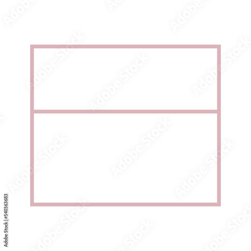 2分割されたシンプルな四角いフレーム