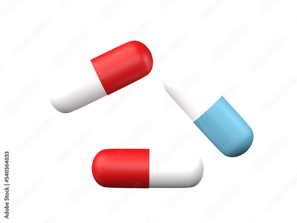 Medical capsule 3D render. Medical capsule 3D render.