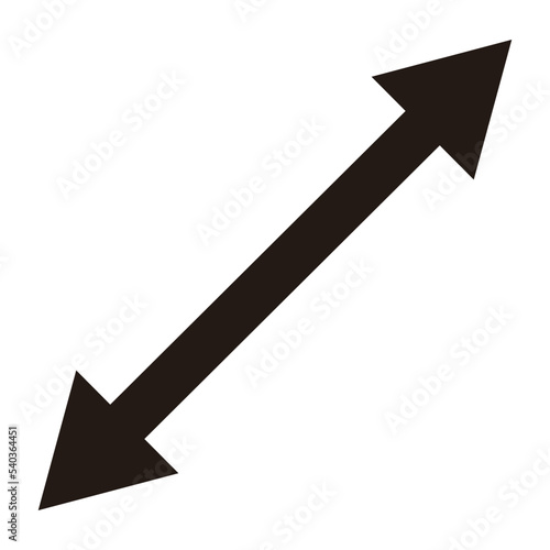 上下に向いた矢印のイラスト（双方向）