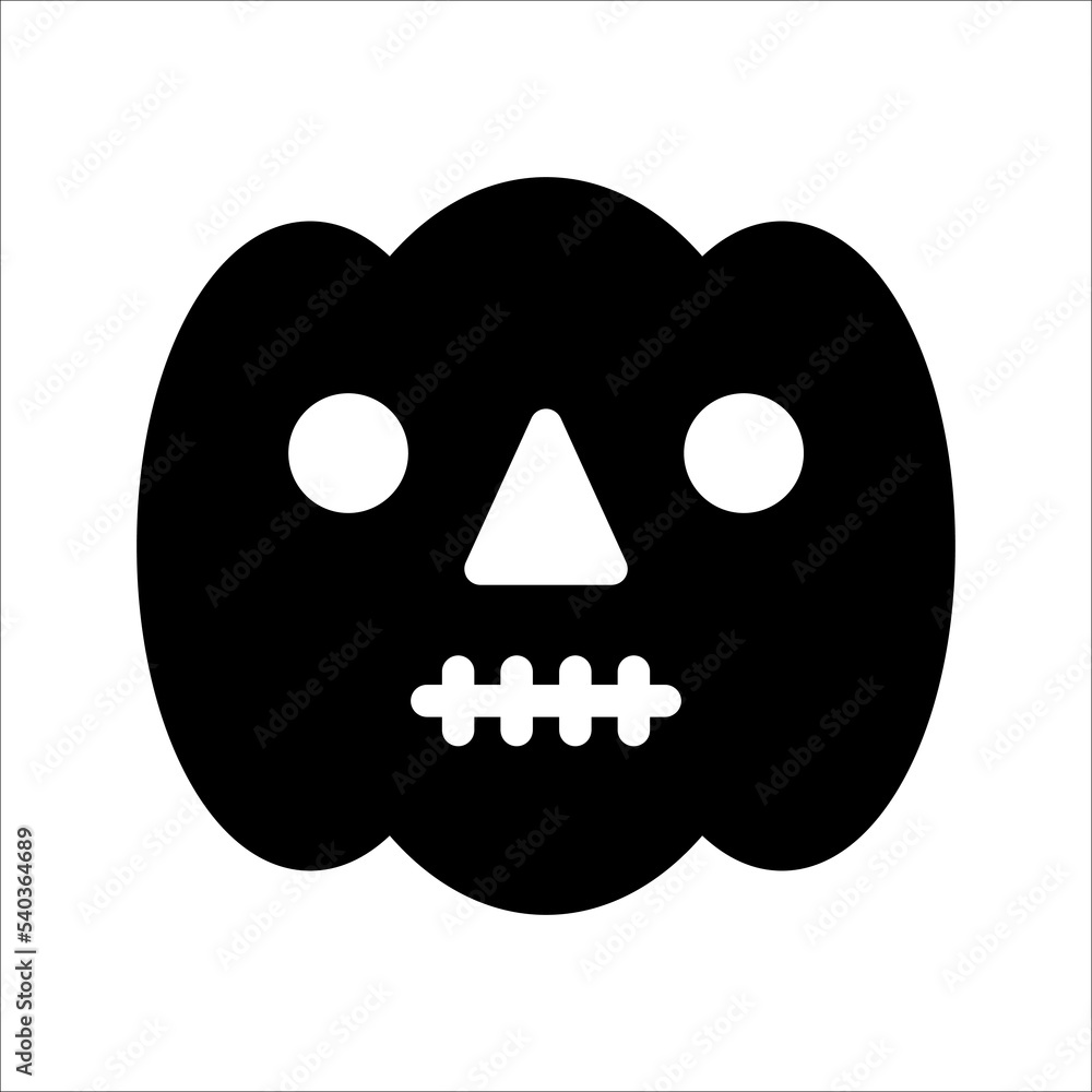 Fototapeta premium Ghost, halloween icon, on a white background.