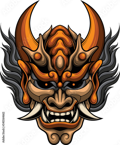 Vector illustration of kabuki mask