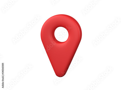 Location pin icon 3D render.