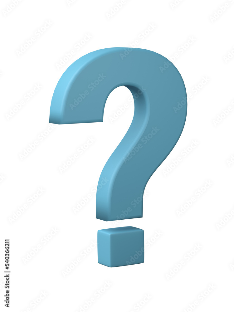 Question Mark icon 3D render. Question Mark icon 3D render.