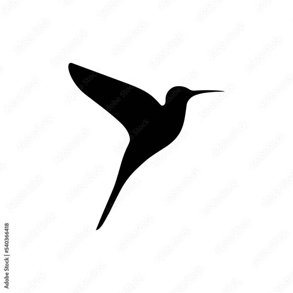 Obraz premium Simple vector hummingbird logo