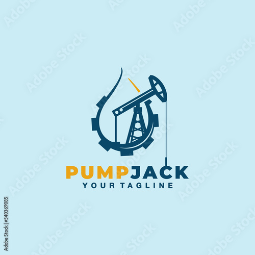 Oil and Gas Vector Illustration Logo Design Template