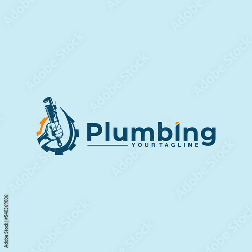 Plumbing Logo Design Vector Illustration Template Idea