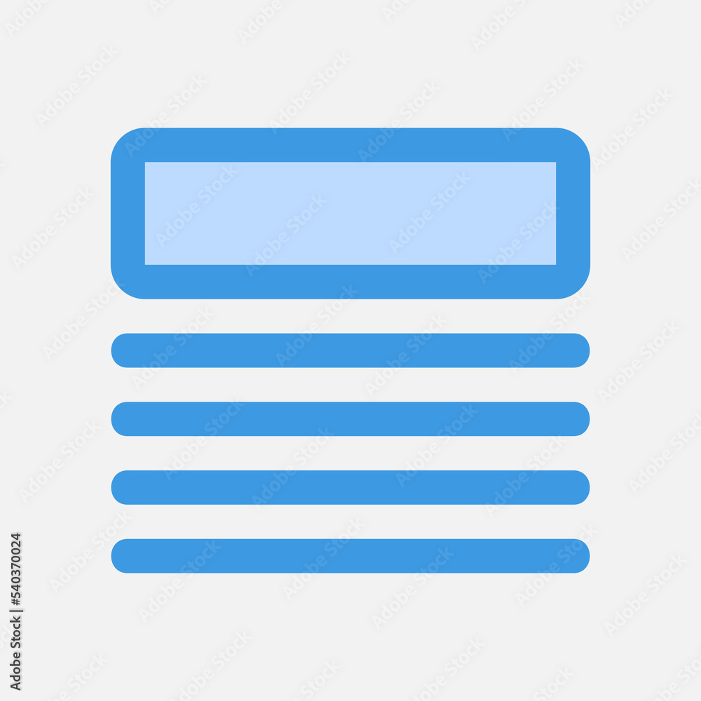 Layout icon in blue style, use for website mobile app presentation Layout icon in blue style, use for website mobile app presentation