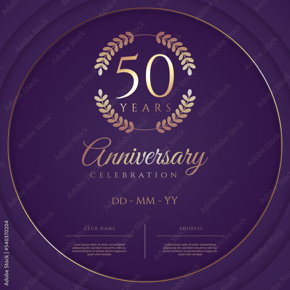 Obraz premium 50 years anniversary background. - Vector.