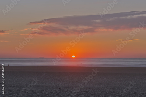 Sunset Over Pacific Ocean from San Francisco's Ocean Beach © Hanyun