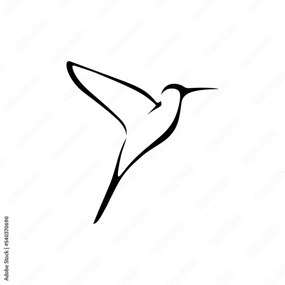 Fototapeta premium Bird logo. Tropical bird