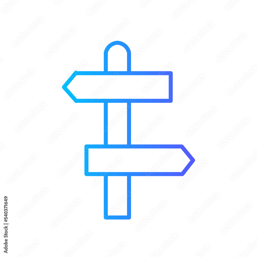 signpost gradient icon