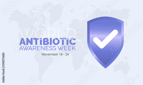 Vector illustration design concept of World Antibiotic Awareness Week observed on November 18 to 24