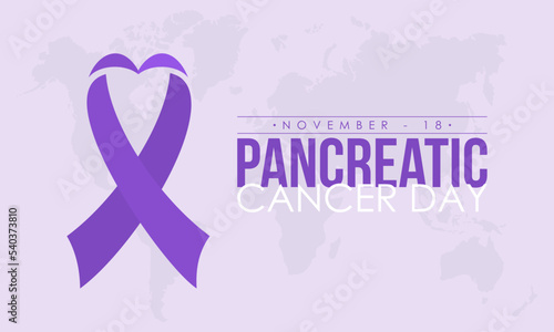 Vector illustration design concept of World Pancreatic Cancer Day observed on November 18