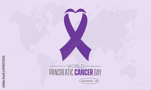 Vector illustration design concept of World Pancreatic Cancer Day observed on November 18