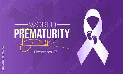 Vector illustration design concept of ​World Prematurity Day observed on November 17