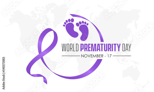Vector illustration design concept of ​World Prematurity Day observed on November 17